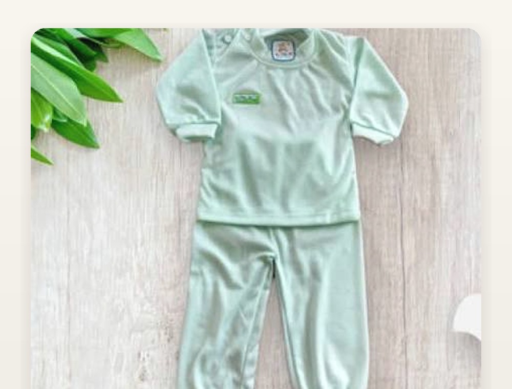 Conjunto de franela para bebé